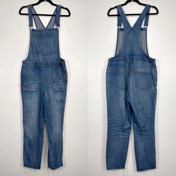 Madewell Denim - Madewell Raw Hem Overalls Size XL Denim Boho Artsy Homestead Country Farmer